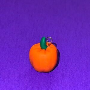 Handmade Orange Pumpkin Charm